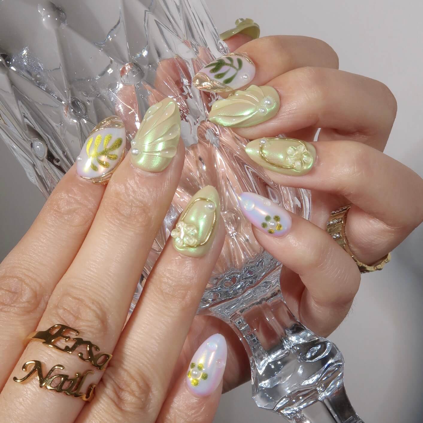 Work Piece x Ersa "Verdant Pulse" Press-on Nails & Jewelry Bundle
