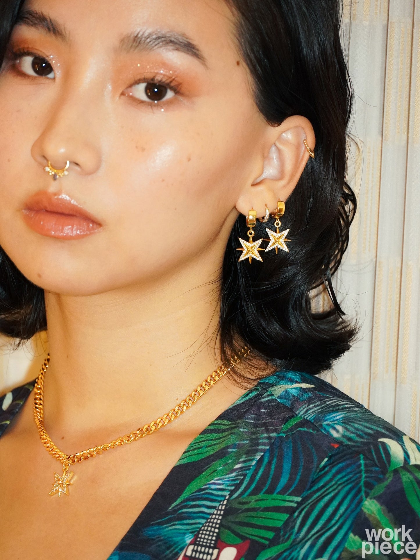 Chunky Star Necklace - Gold