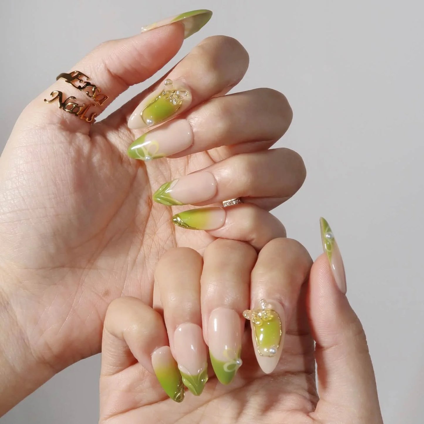 Work Piece x Ersa "Lush Aqua" Press-on Nails & Jewelry Bundle