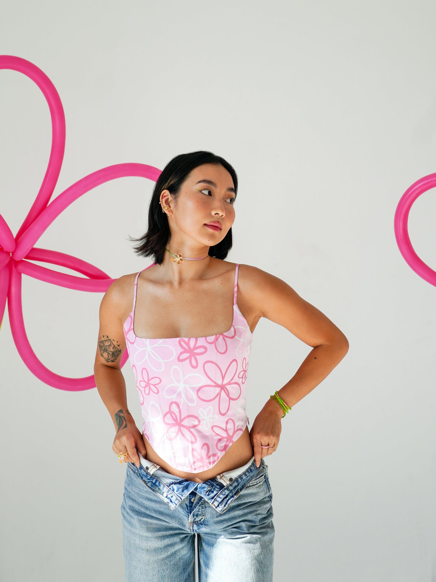 Blossom Satin Choker - Work Piece