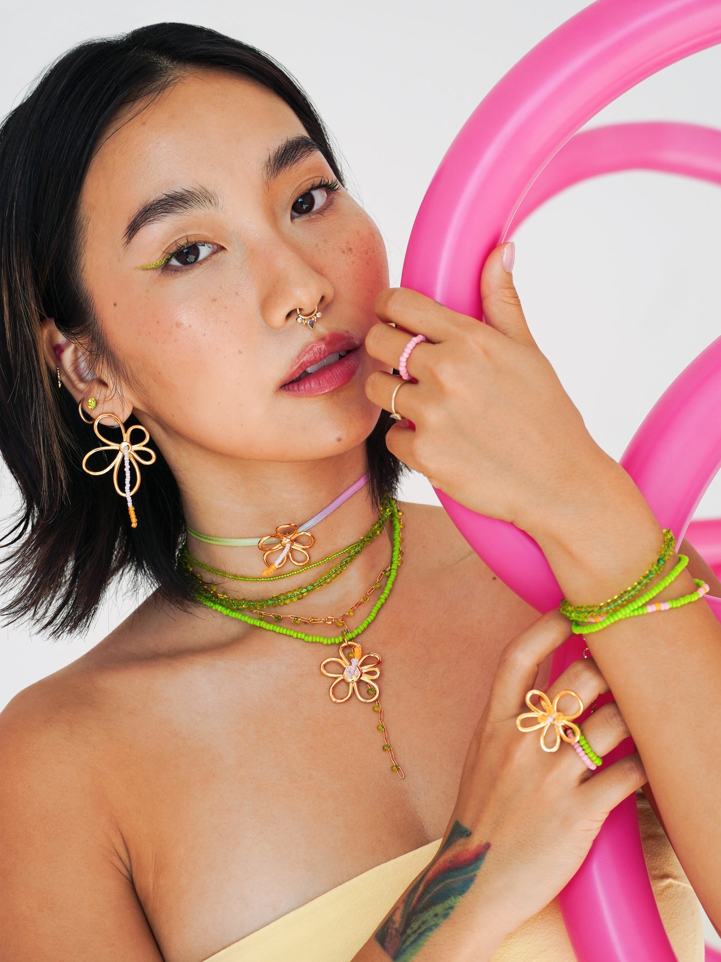 Blossom Satin Choker - Work Piece