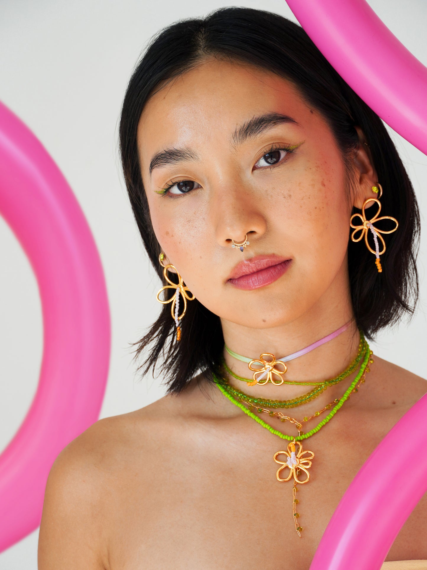 Blossom Satin Choker - Work Piece