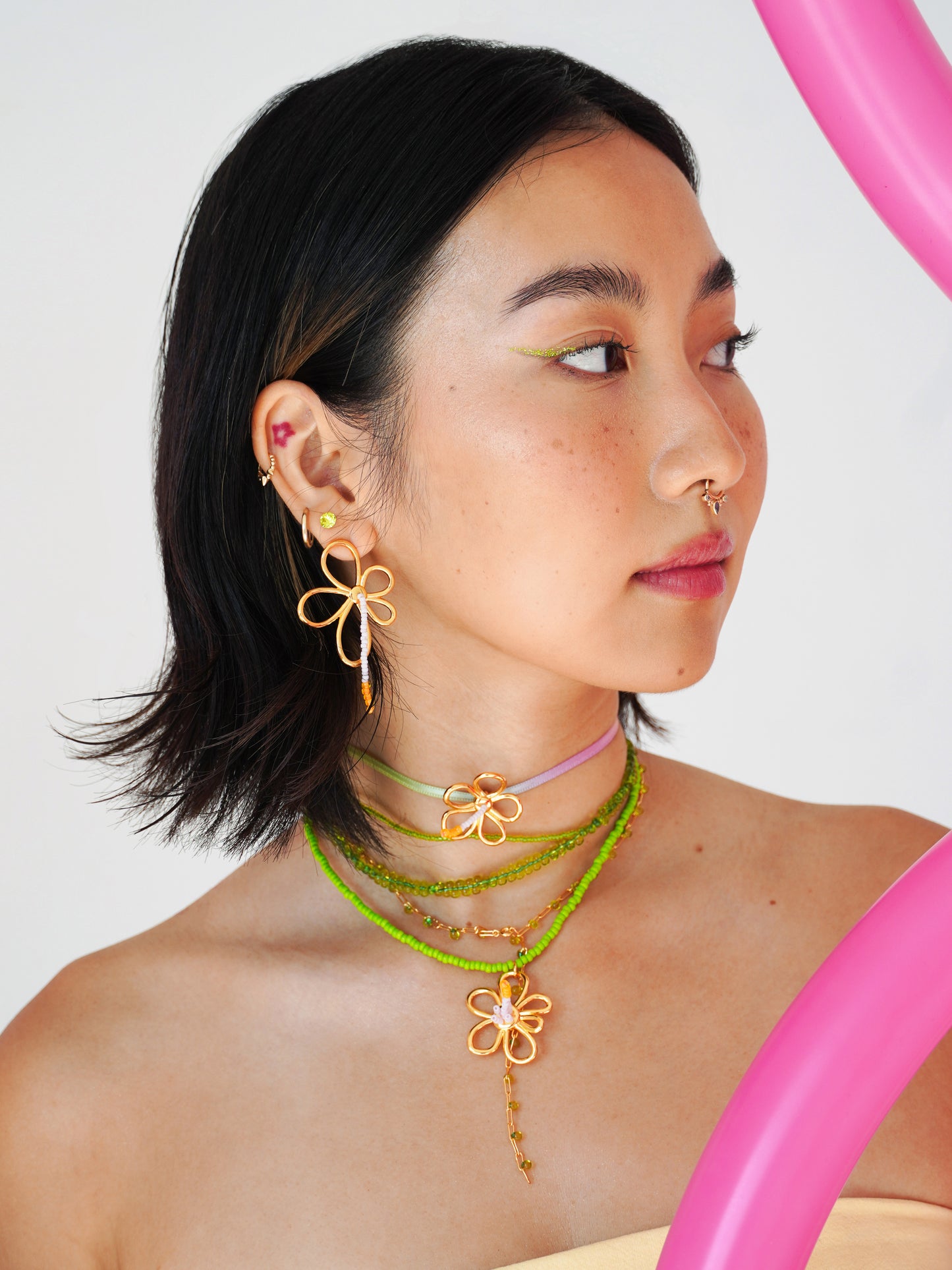 Blossom Satin Choker - Work Piece