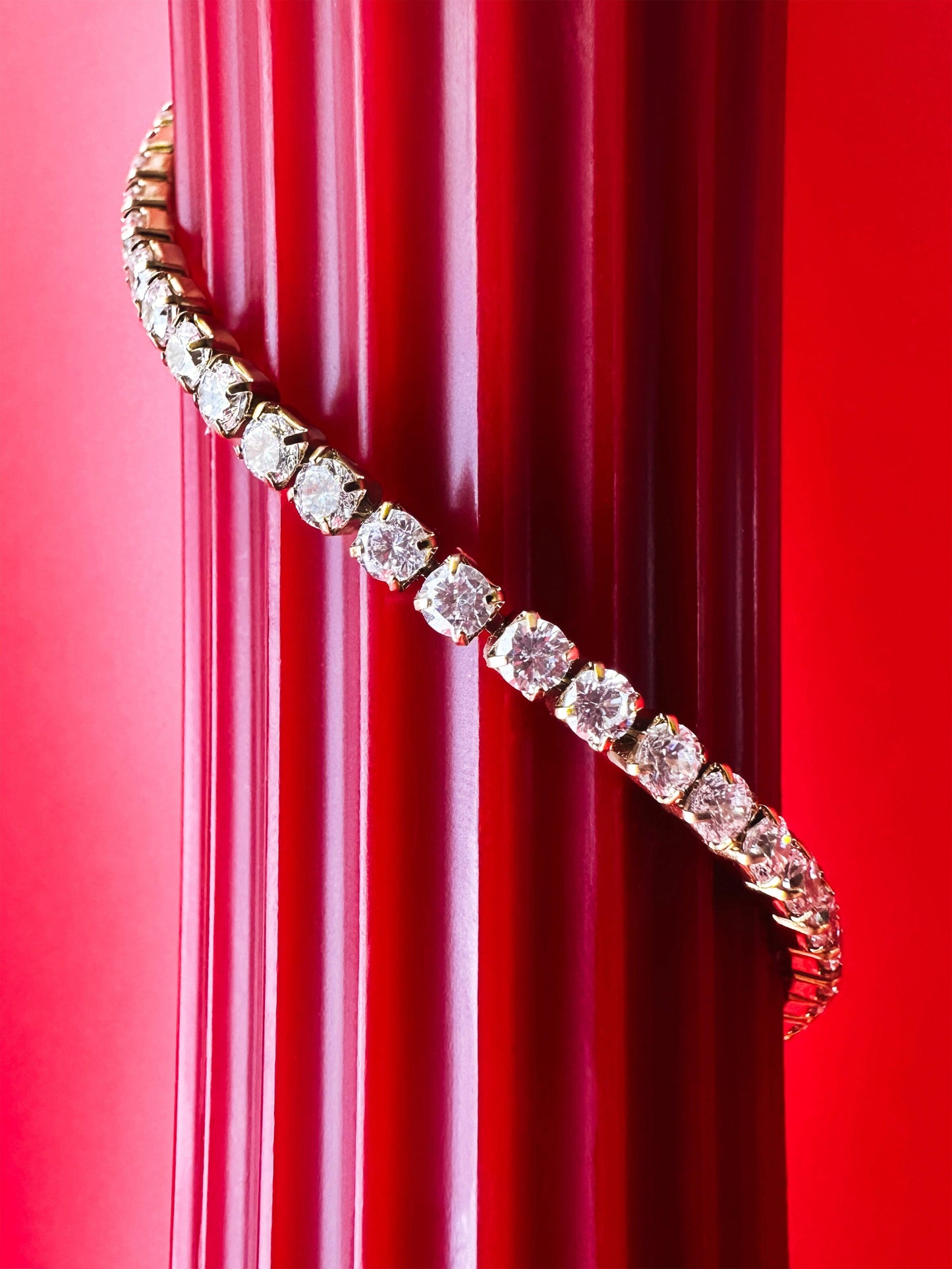 White Tennis Bracelet - Work Piece