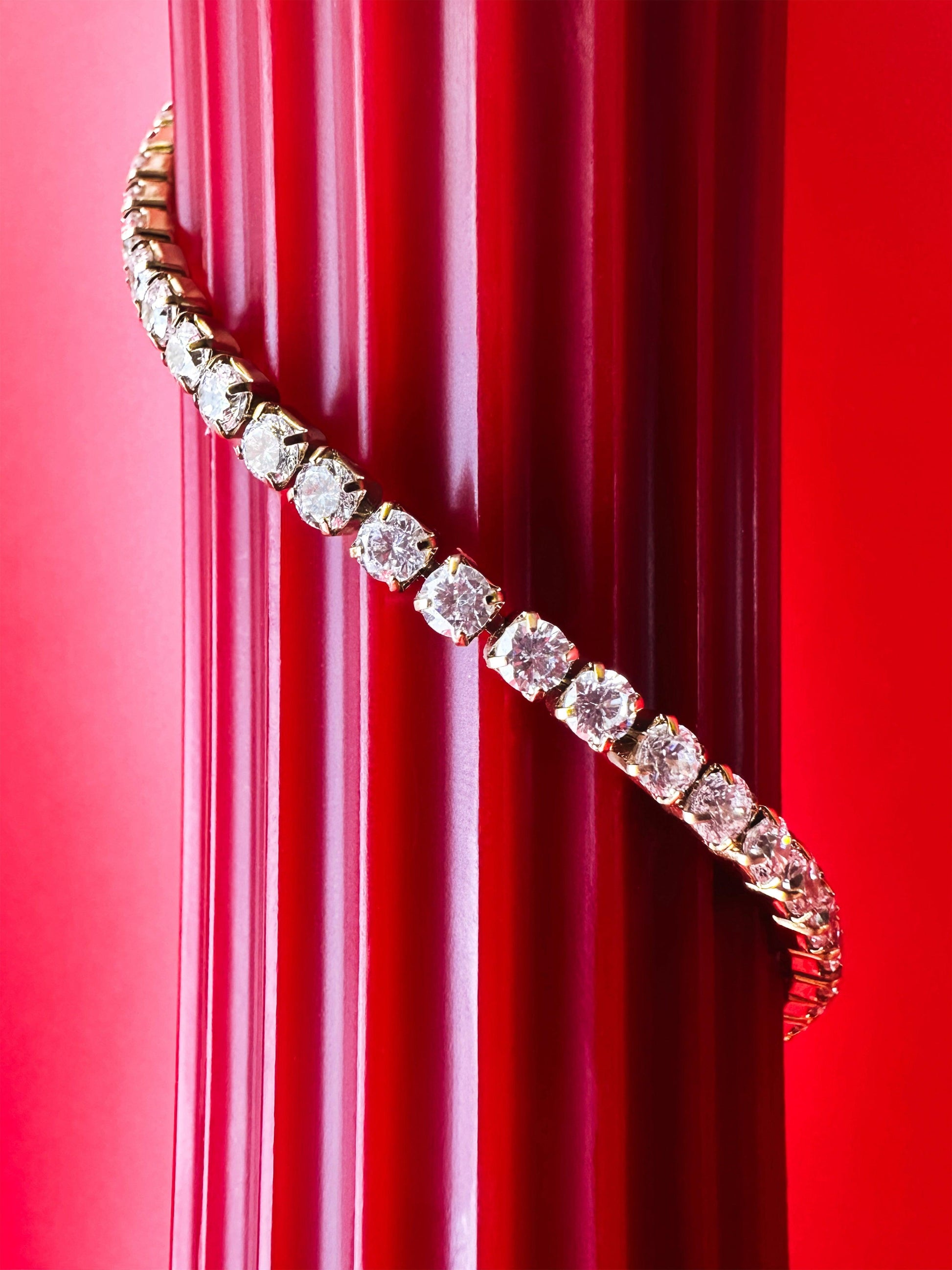 White Tennis Bracelet - Work Piece