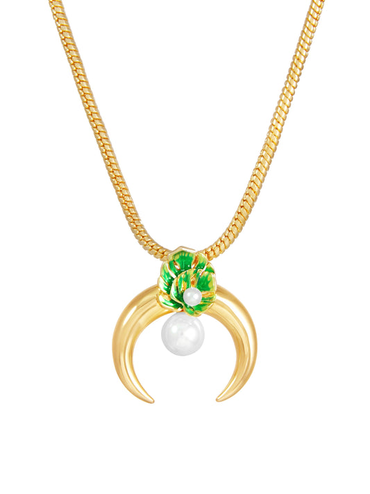 Tropical Horn Necklace - Work Piece