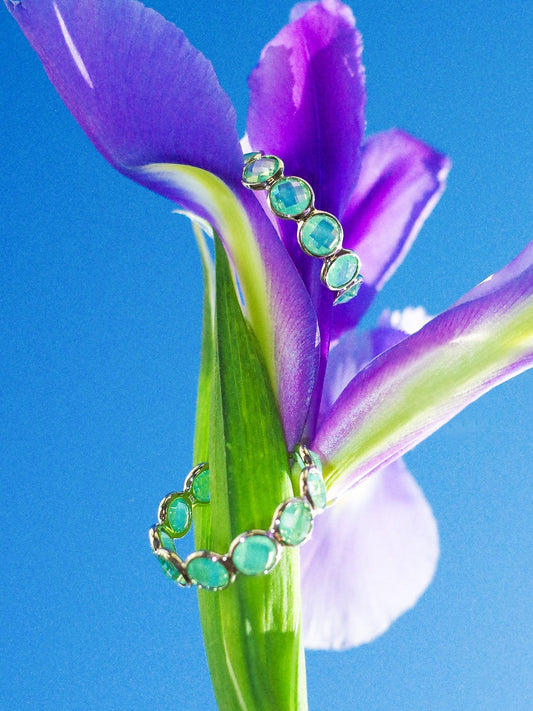 Baby Blue Crystal Earrings - Work Piece
