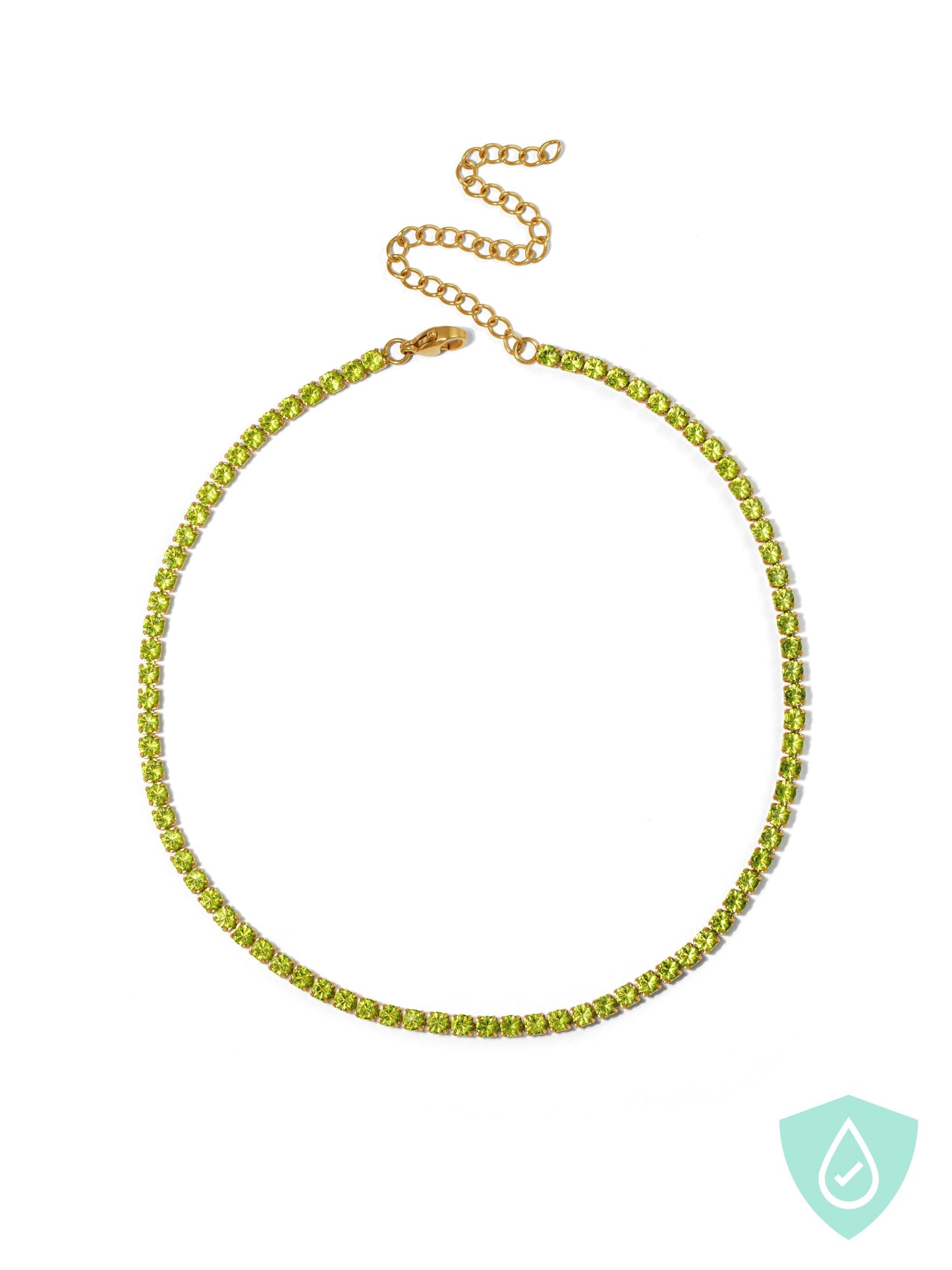 Green Tennis Choker - Work Piece