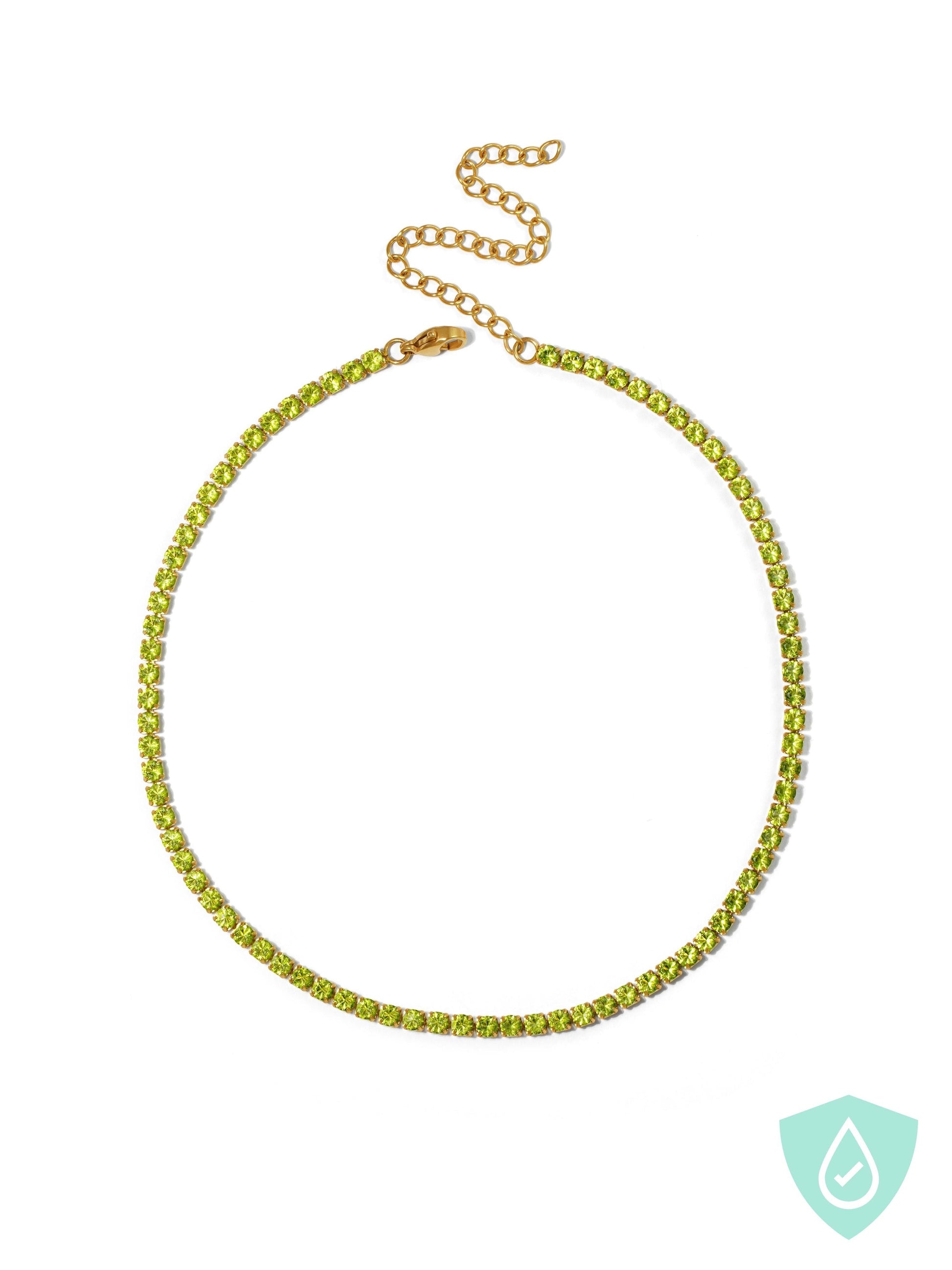 Green Tennis Choker - Work Piece