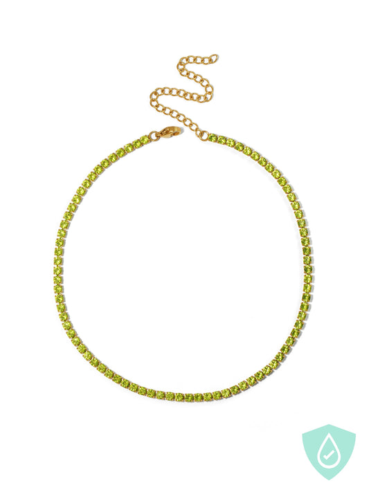 Green Tennis Choker - Work Piece