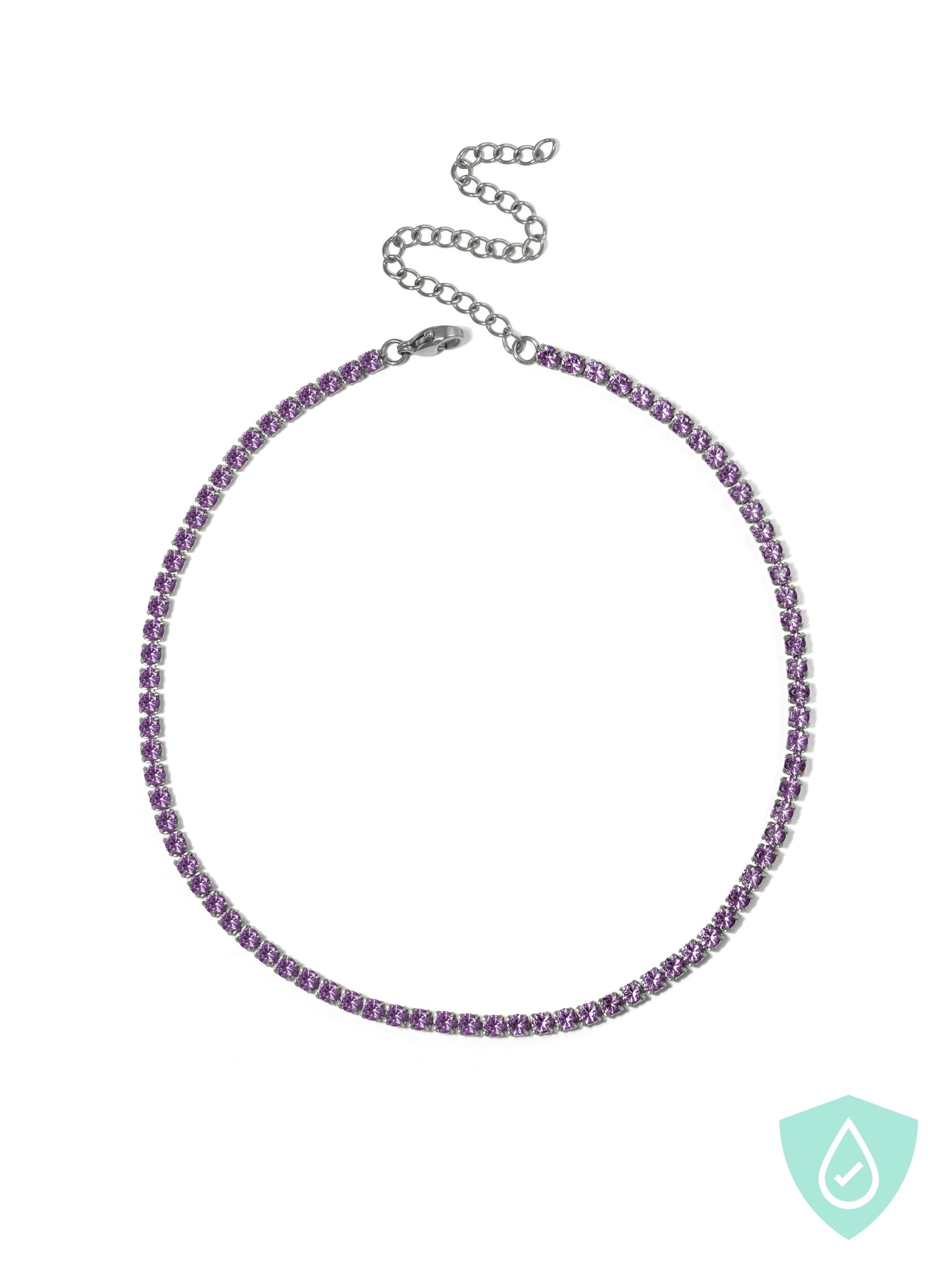 Violet Tennis Choker - Work Piece