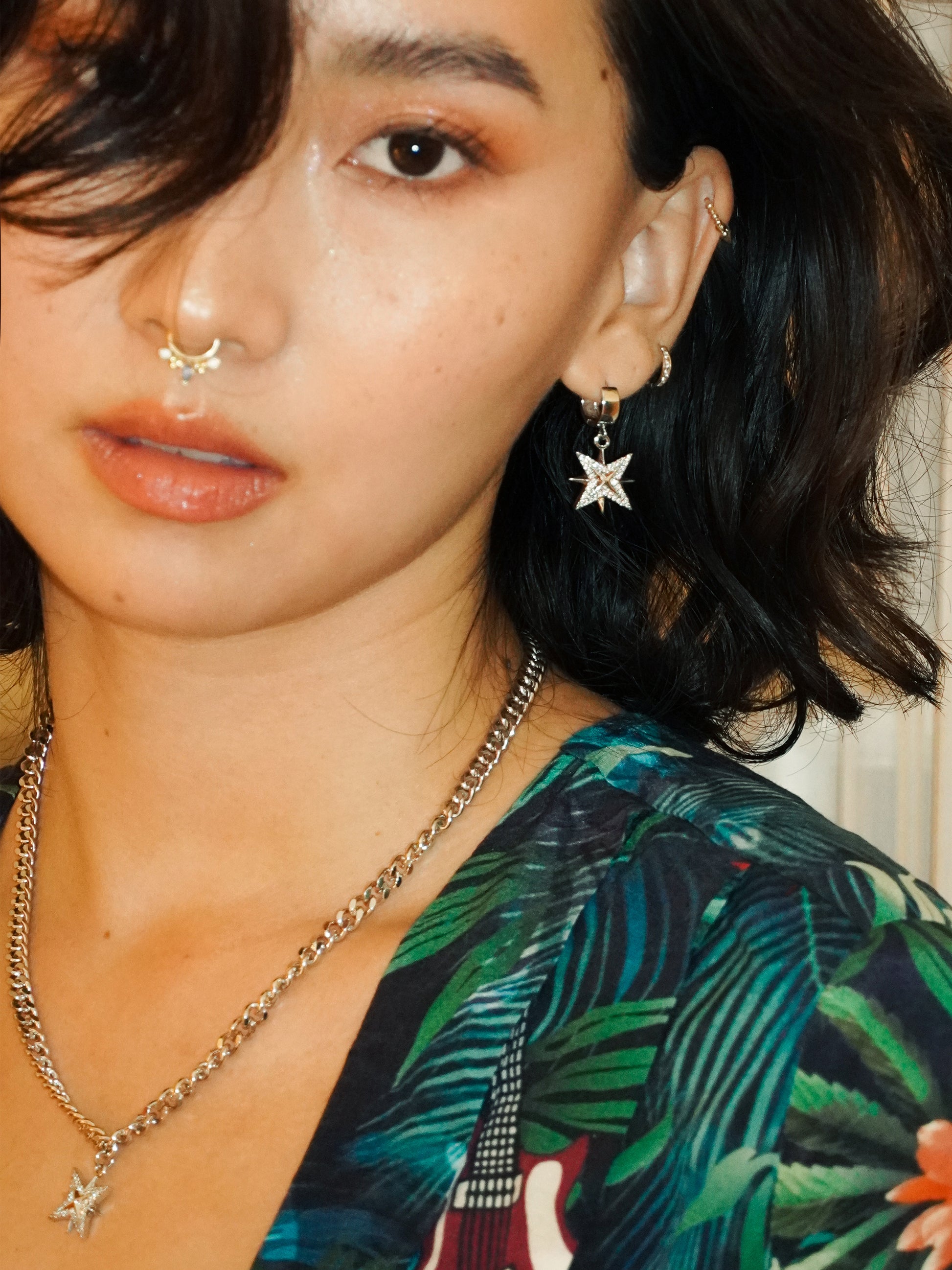 Chunky Star Necklace - Silver - Work Piece