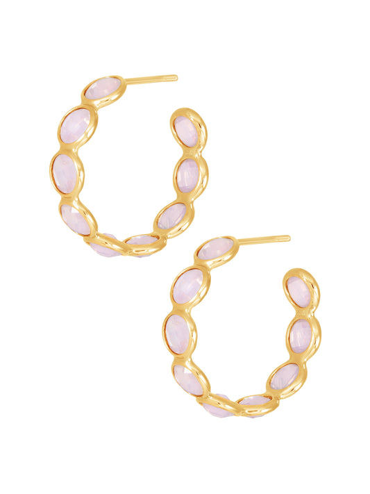 Blush Crystal Earrings - Work Piece