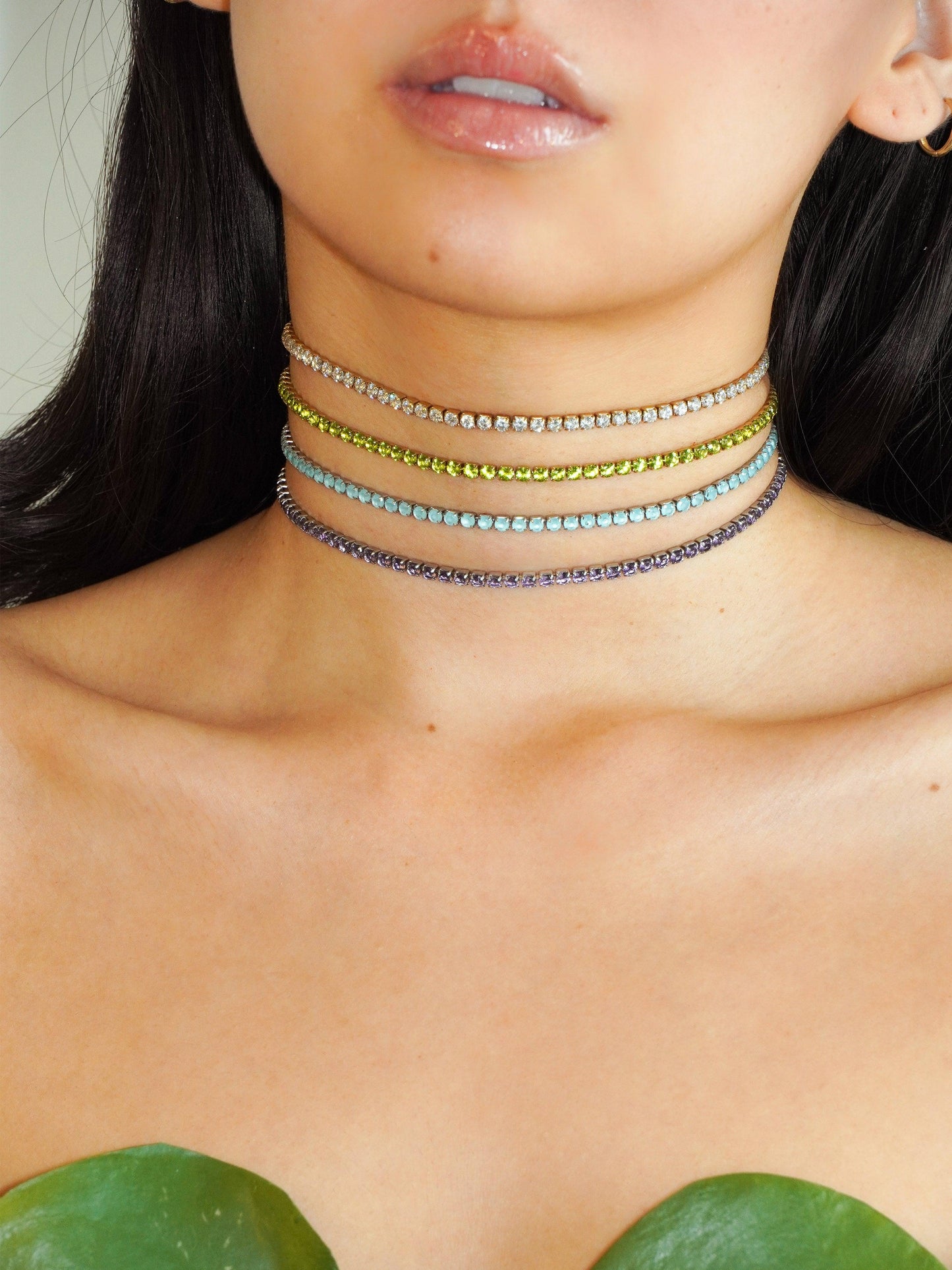 Violet Tennis Choker - Work Piece