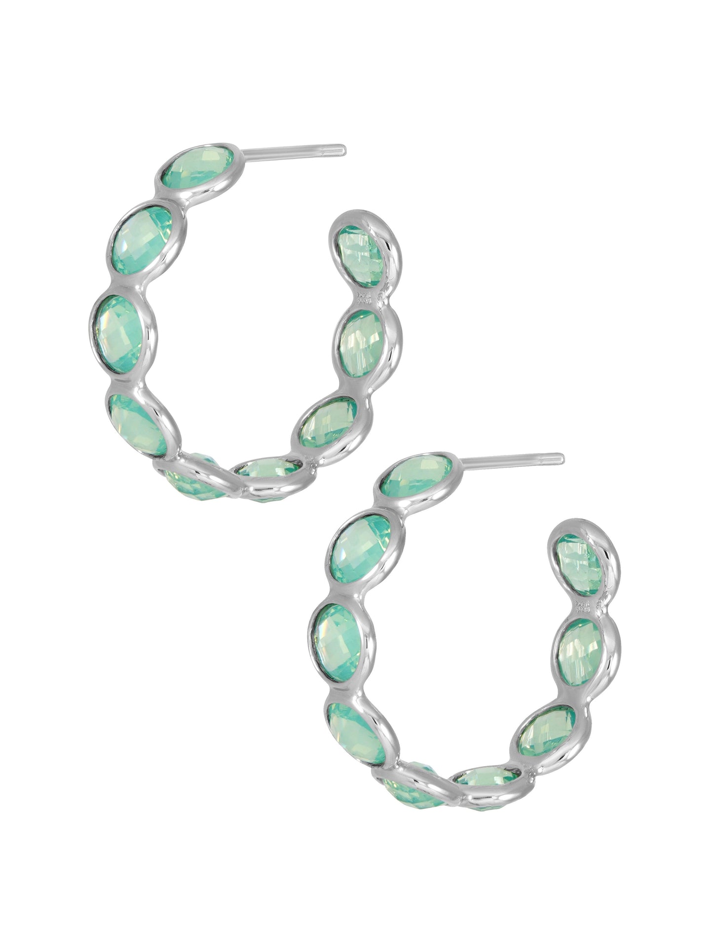 Baby Blue Crystal Earrings - Work Piece