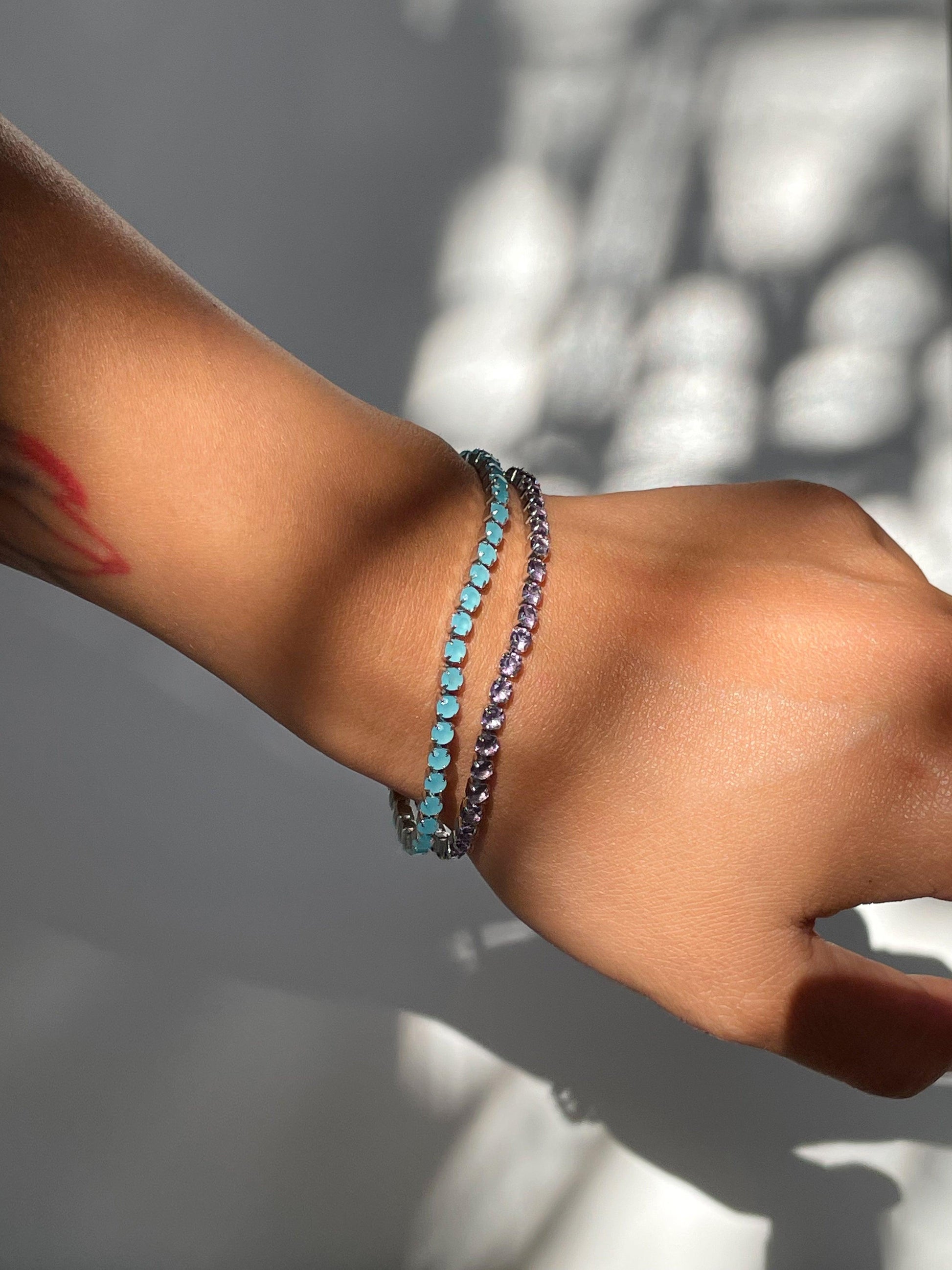 Violet Tennis Bracelet - Work Piece