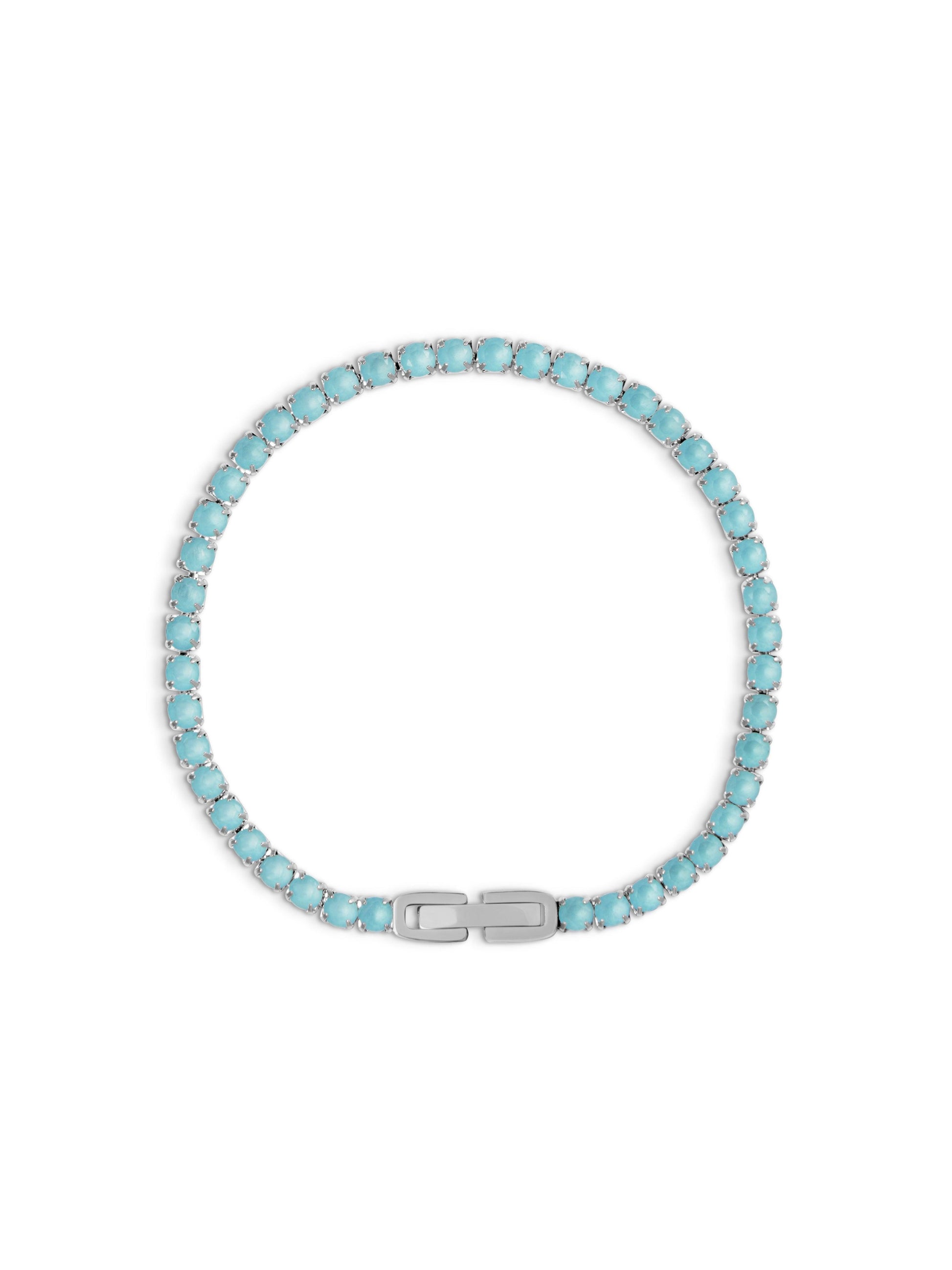 Aqua Tennis Bracelet - Work Piece