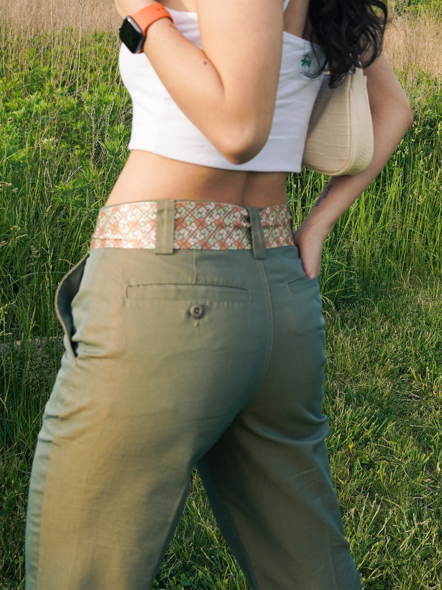 Monogram 100% Silk Skinny Scarf