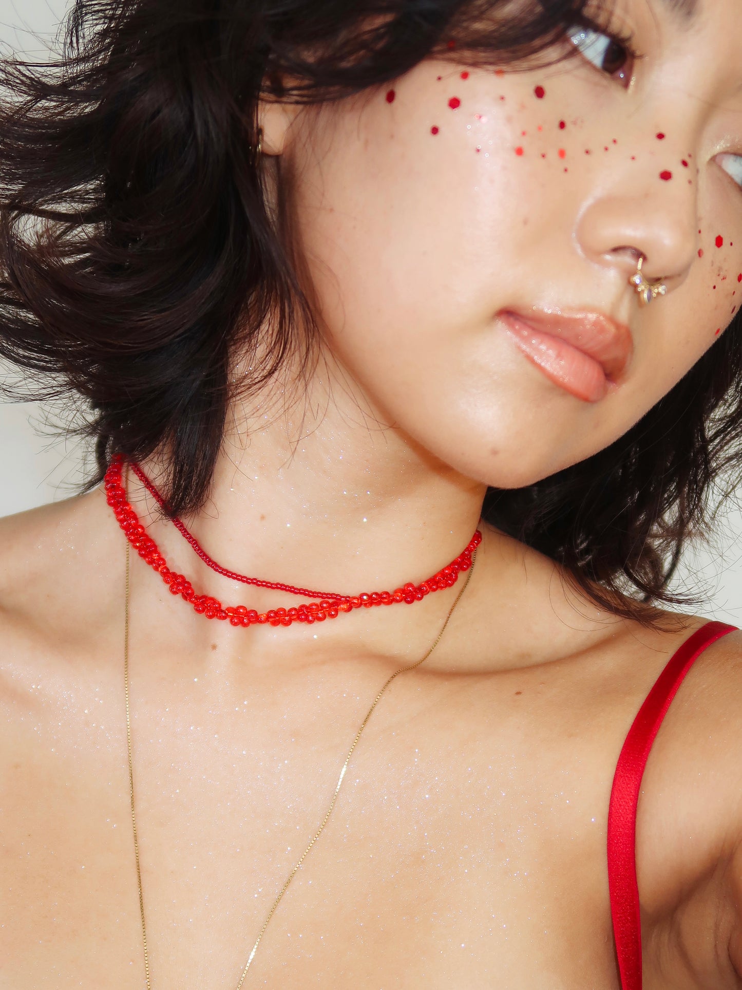 The Red Beaded Choker