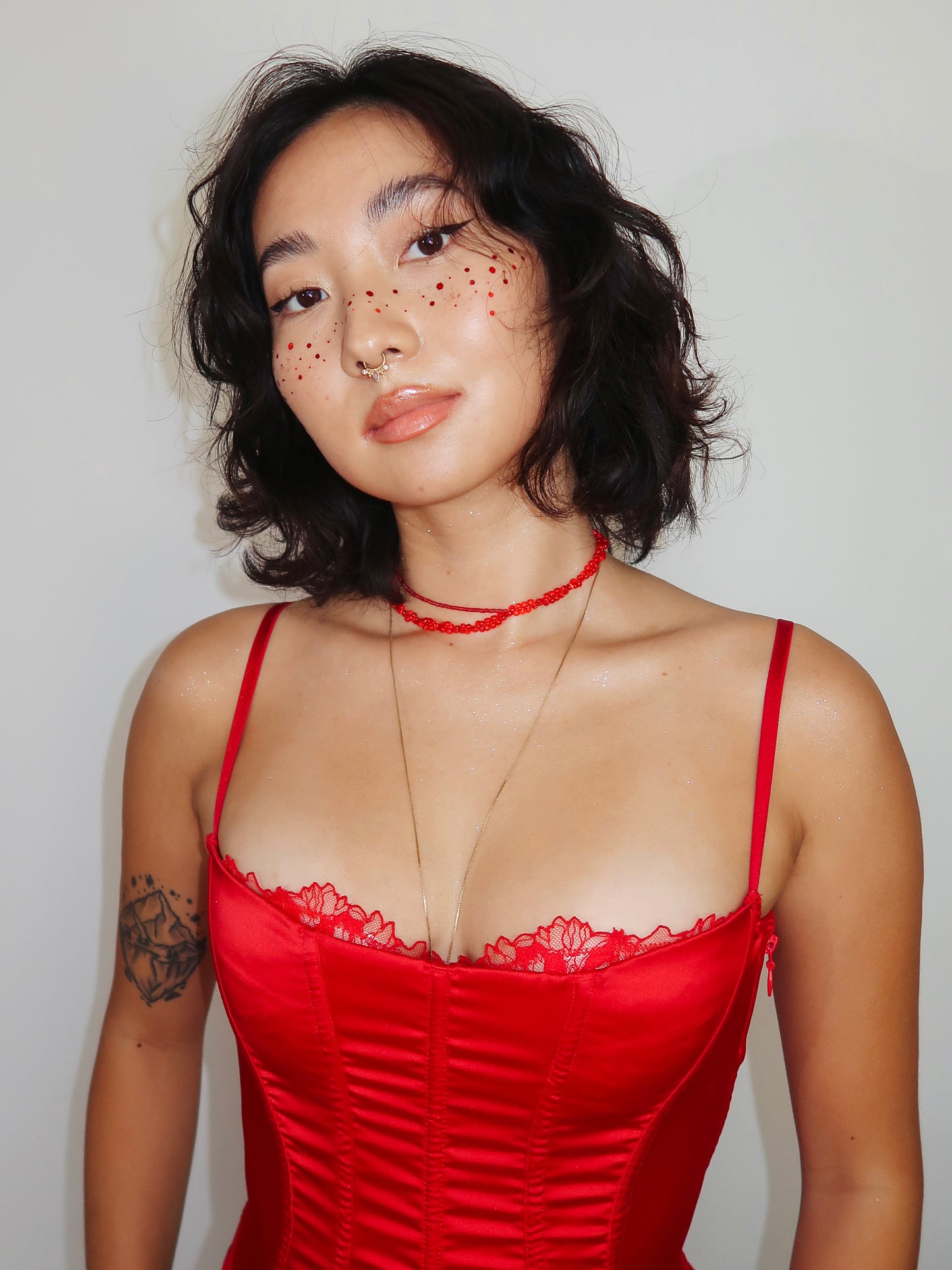 The Red Beaded Choker