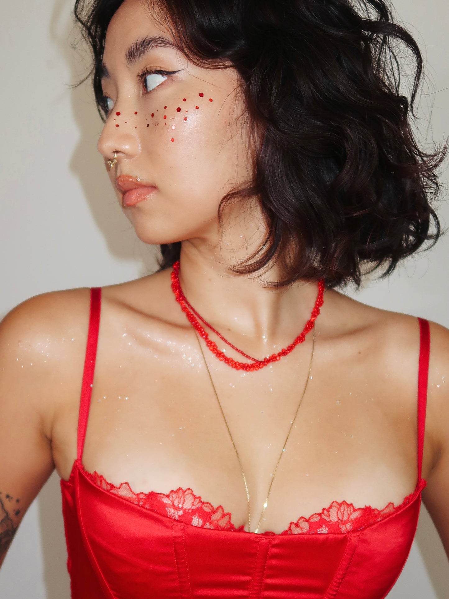 The Red Beaded Choker