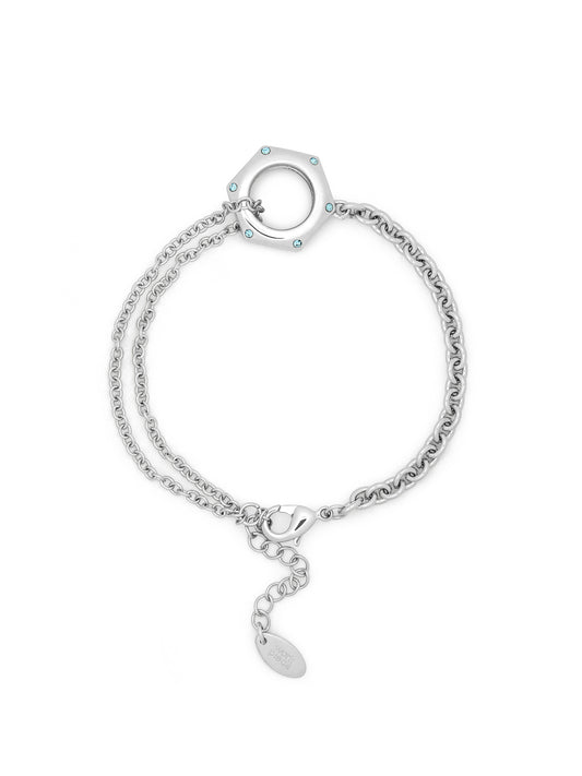 Balance Hex Nut Bracelet - Silver