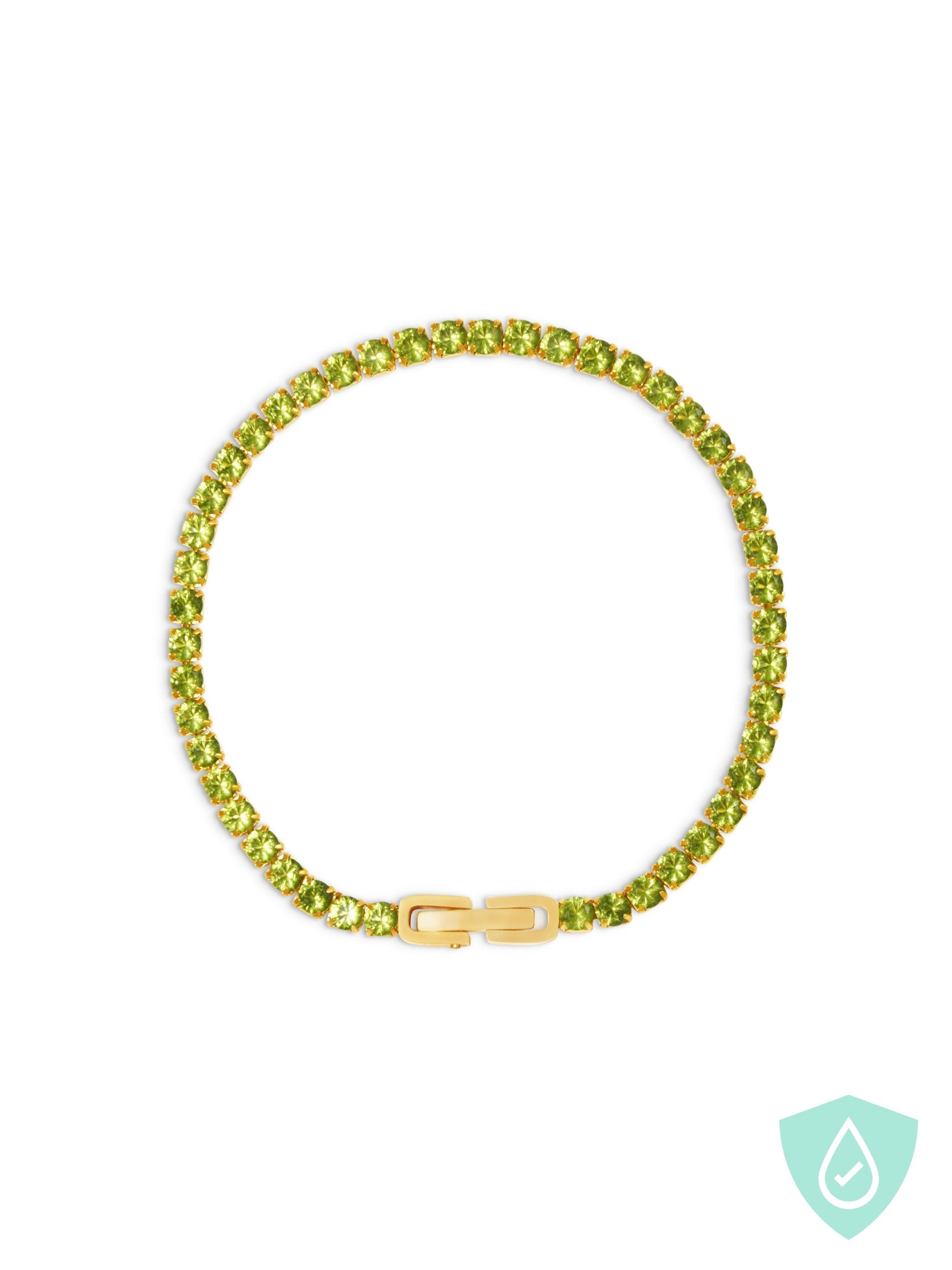 Green Tennis Bracelet - Work Piece