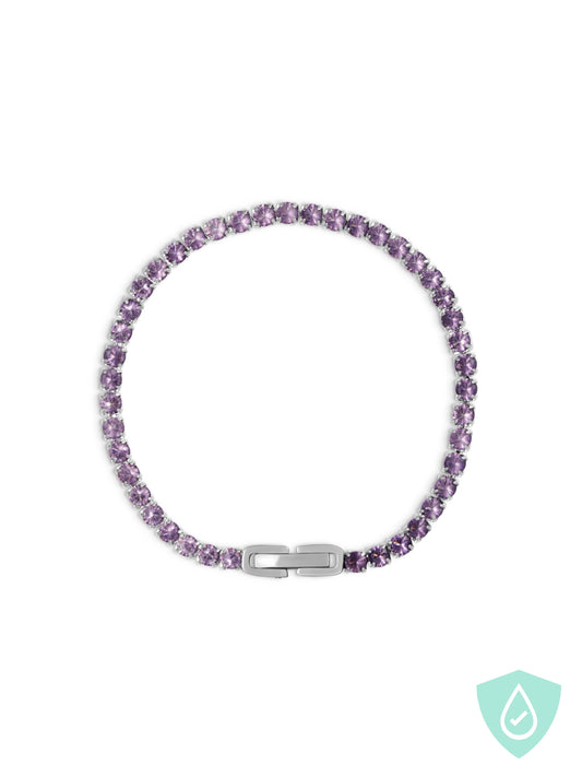 Violet Tennis Bracelet - Work Piece