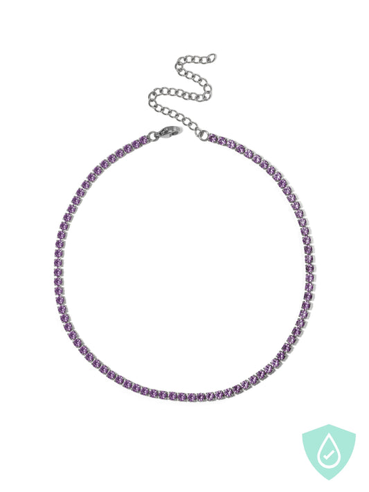 Violet Tennis Choker - Work Piece