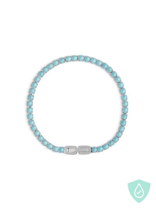 Aqua Tennis Bracelet - Work Piece