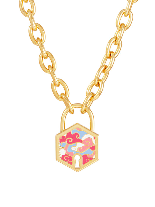 Hexagon Padlock Necklace - Work Piece