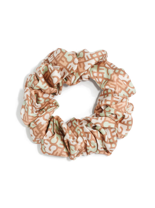 Monogram 100% Silk Scrunchie