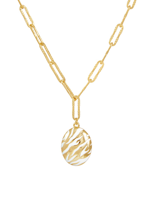 Tiger Oval Necklace - Gold