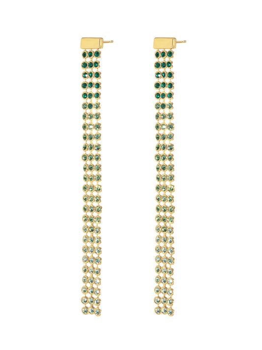 Emerald Ombre Earrings with Swarovski® Crystals - Work Piece