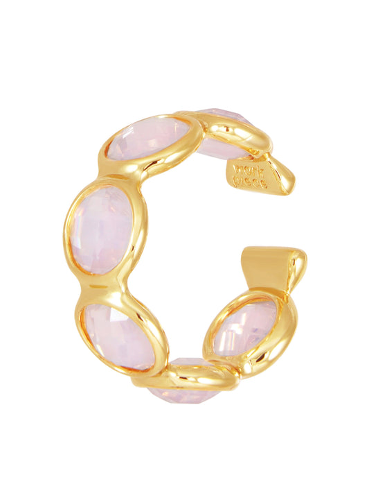 Blush Pink Crystal Ear Cuff / Ring - Work Piece
