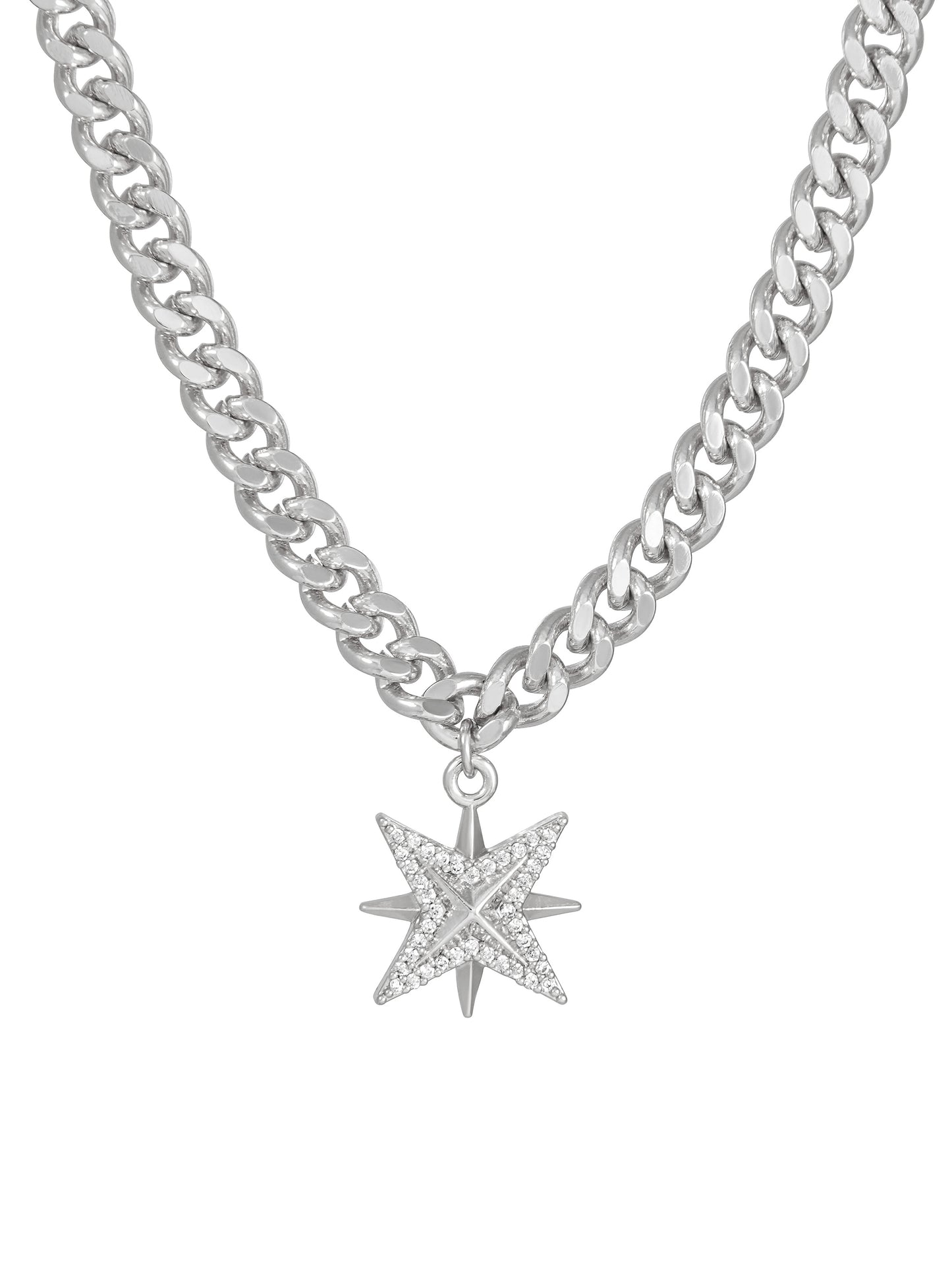 Chunky Star Necklace - Silver - Work Piece