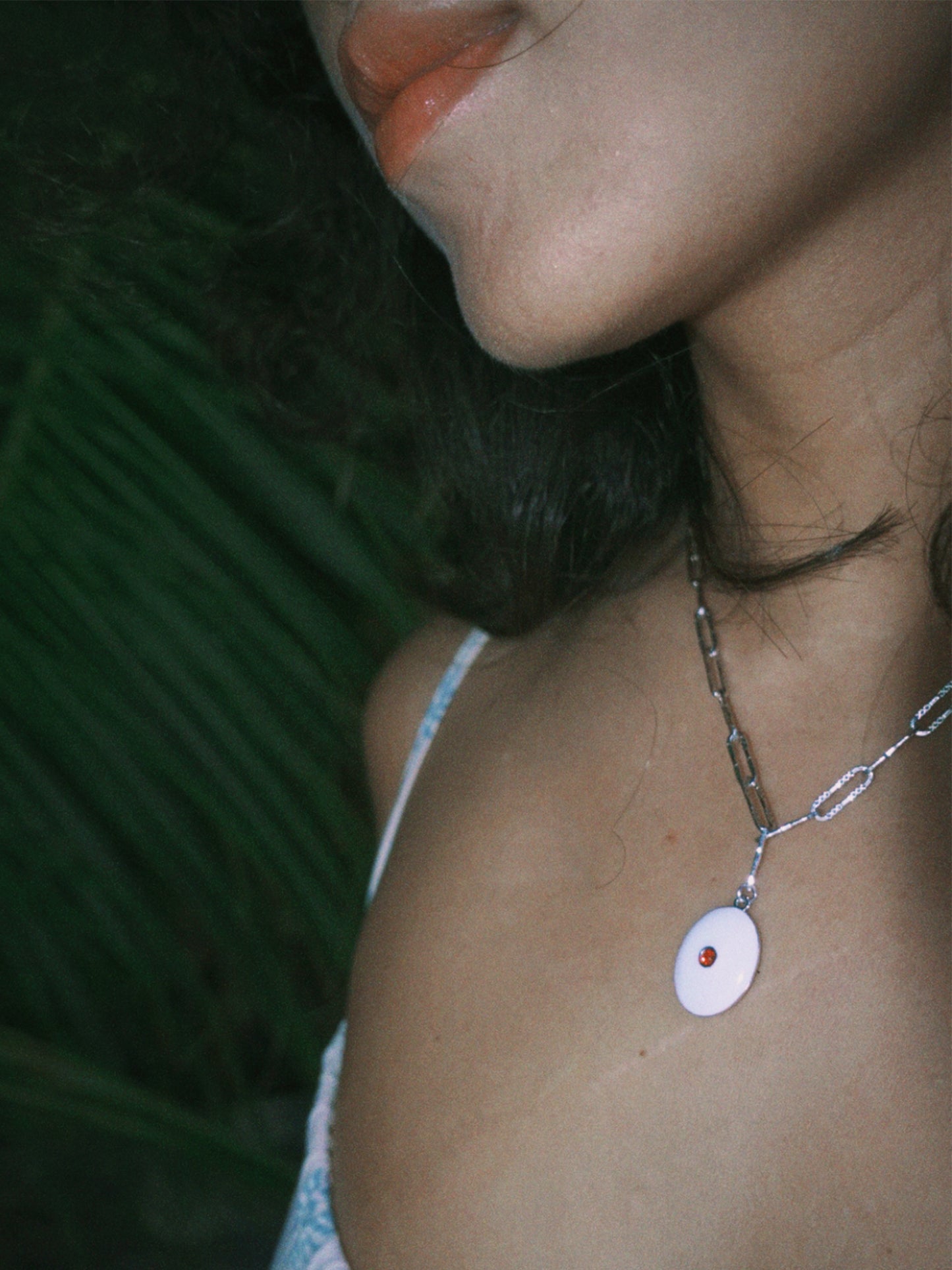 Tiger Oval Necklace - Silver