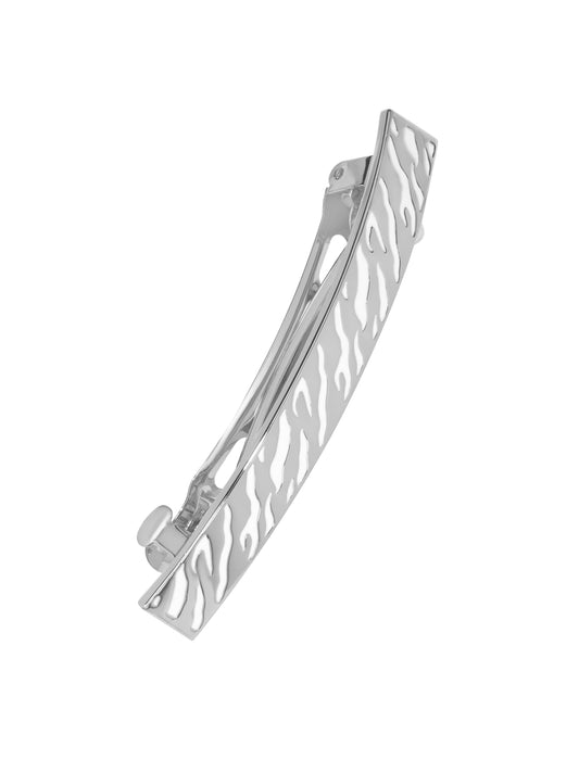 Tiger Hair Clip - Silver