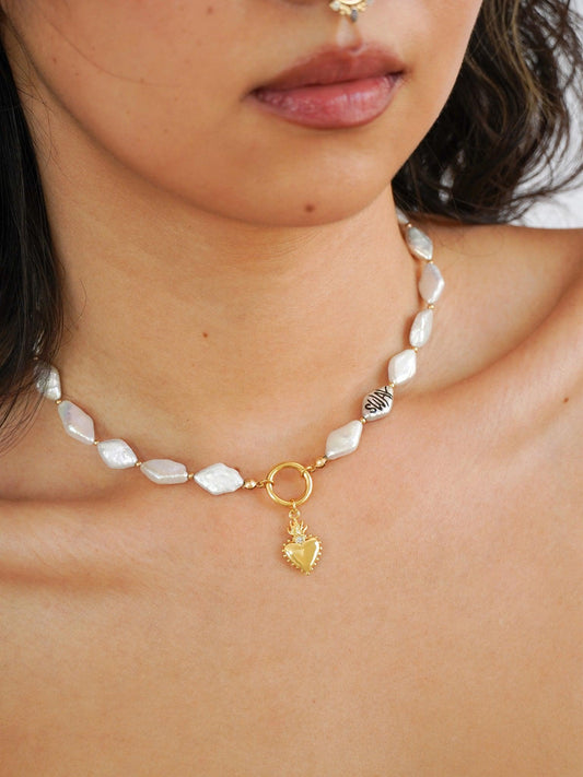 Sway Natural Pearl Necklace - Work Piece