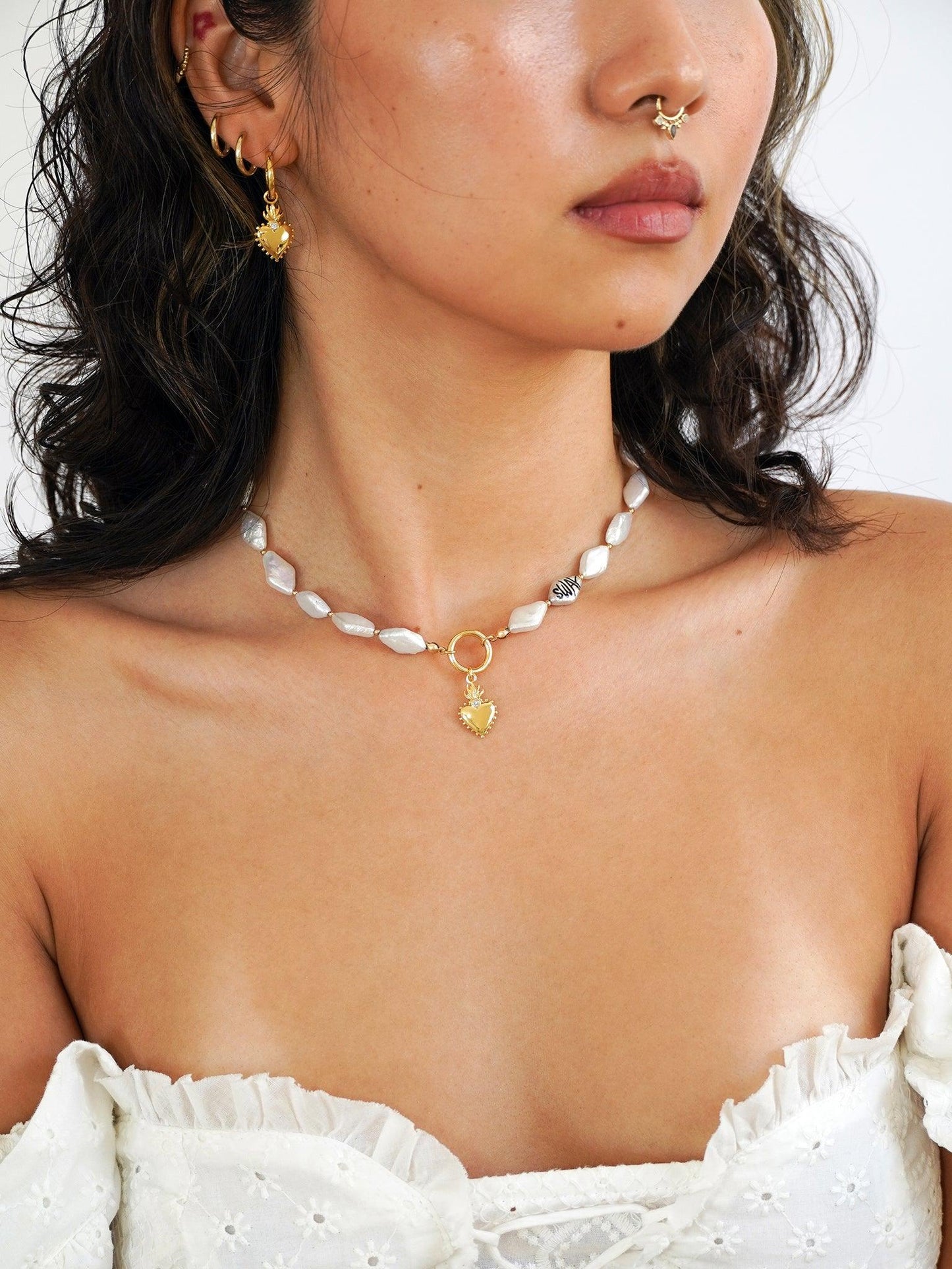 Sway Natural Pearl Necklace - Work Piece